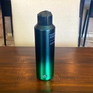 (NEW!!) Starbucks Black to Green Ombre Stainless Steel Water Bottle w/ Jewel Top